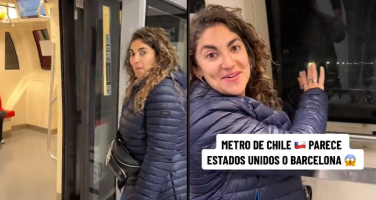 Turistas en Metro de Santiago