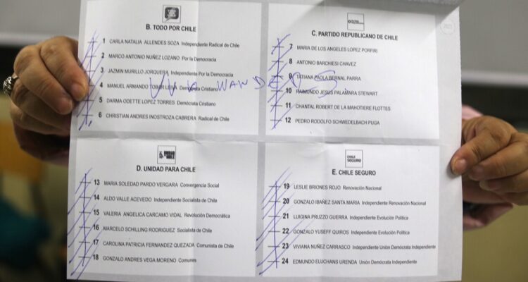 Un voto nulo que reza “Viva Wanders (sic)”.