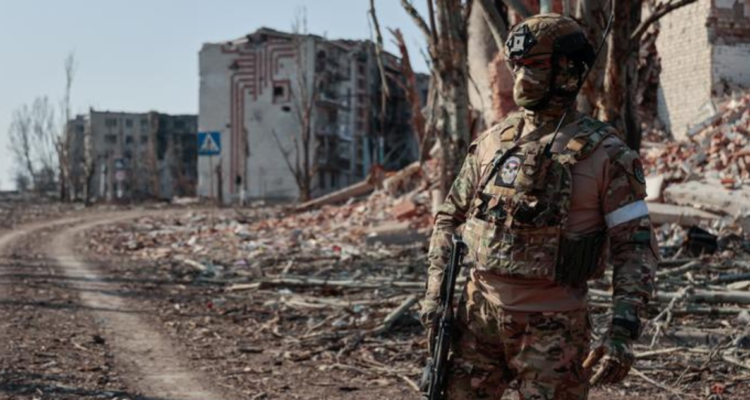 Mercenario de Wagner en Bajmut