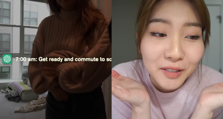 Youtuber Yoora Jung usando Chat GTP para controlar su vida