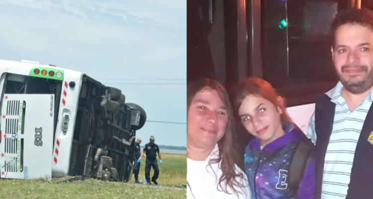 Fotografías del accidente en Argentina donde un chófer de bus volcó el vehículo por ir viendo memes