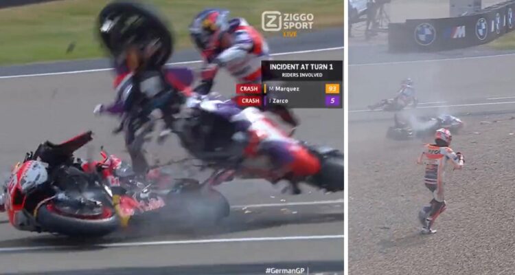 Marc Márquez protagonizó descomunal accidente en el MotoGP.