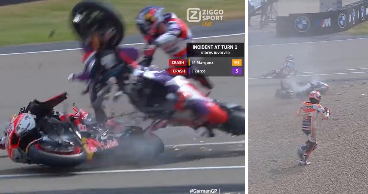 Marc Márquez protagonizó descomunal accidente en el MotoGP.