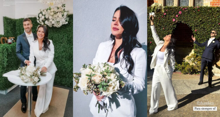 Postales del matrimonio de Angie Alvarado.