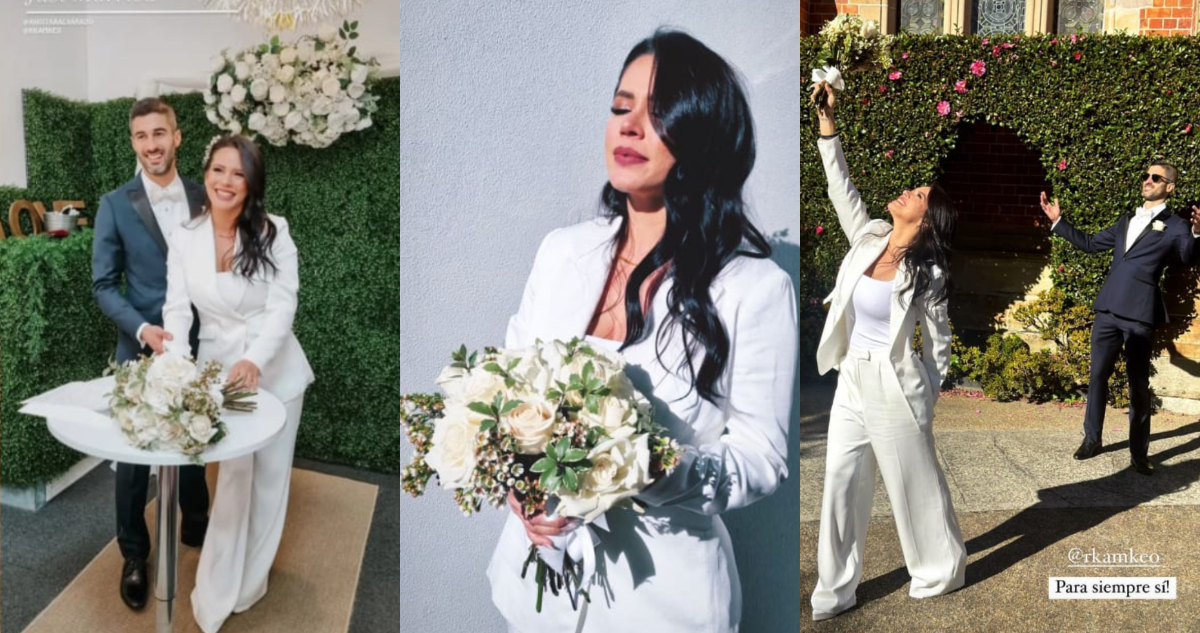Postales del matrimonio de Angie Alvarado.