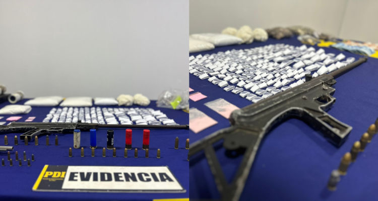 Operativo en Pequeña Caracas de Estación central deja 9 detenidos: se incautaron armas y droga