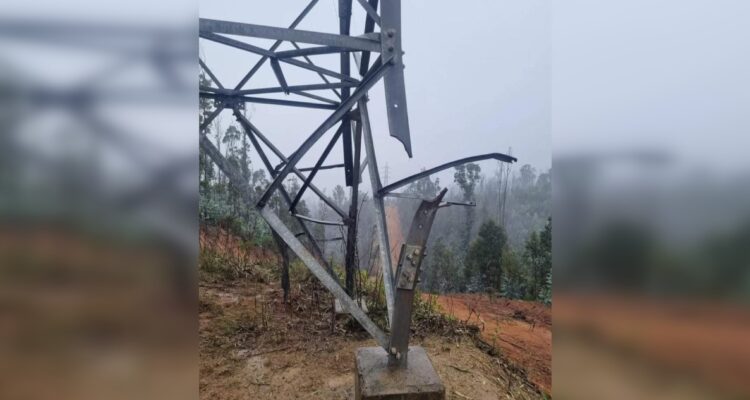 Atentado detonación de explosivo en torre de alta tensión en Quilpué