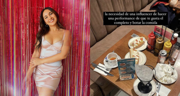 Bea Cordóva (izquierda) y la polémica storie del Día del completo