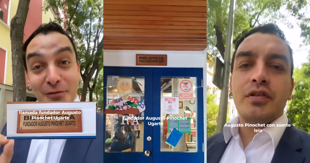 Juan Vallejos, tiktoker que reflexiono sobre biblioteca nombrada “Fundador Augusto Pinochet”