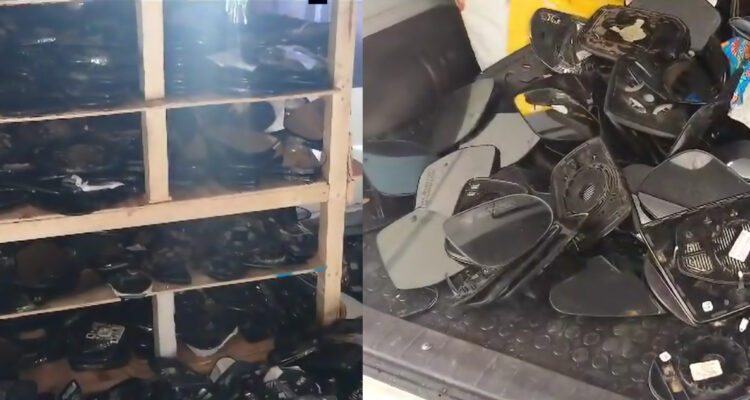 Descubren bodega de accesorios de vehículos robados en Santiago: más de 500 espejos retrovisores