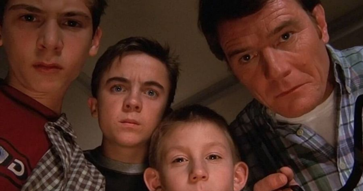 Bryan Cranston junto al elenco de “Malcom”