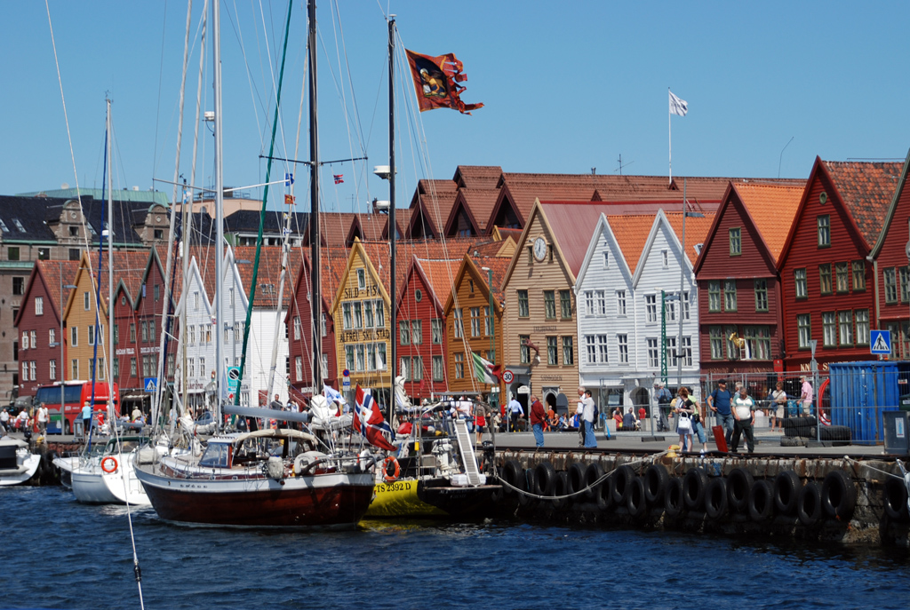 Bryggen, barrio histórico de la ciudad noruega de Bergen