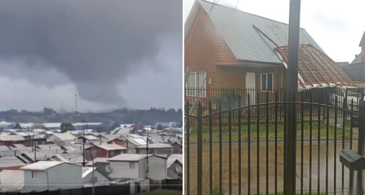 Captan breve paso de tornado en sector La Vara de Puerto Montt