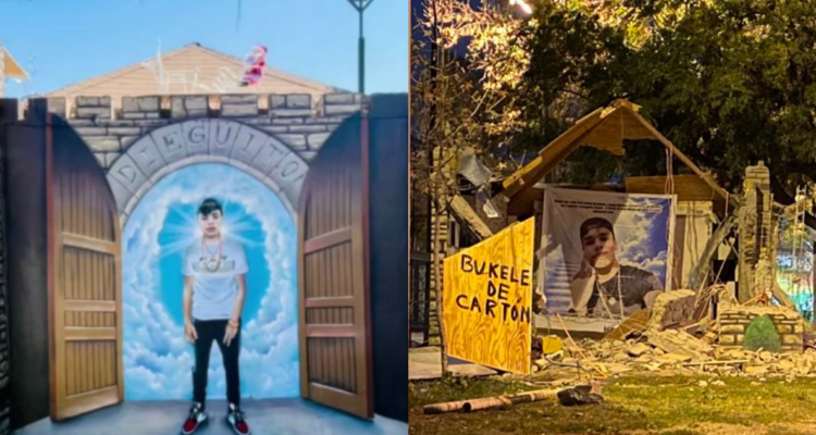 “Bukele de cartón”: desarman “castillo narco” en Lo Espejo antes del inicio de demolición del Gobierno