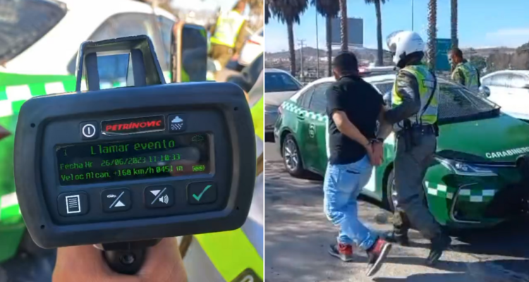 Conductor ebrio manejaba a 168 km por hora en Coquimbo fue detenido