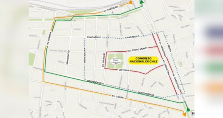 Amplio cierre perimetral por Cuenta Pública en Valparaíso: revisa aquí cortes y desvíos de tránsito