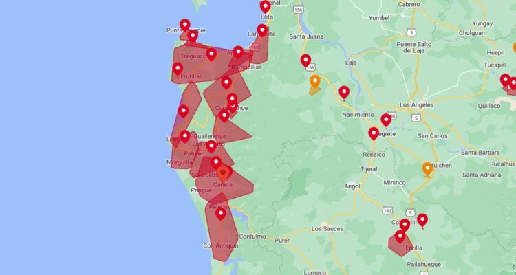 Corte de luz en provincia de Arauco