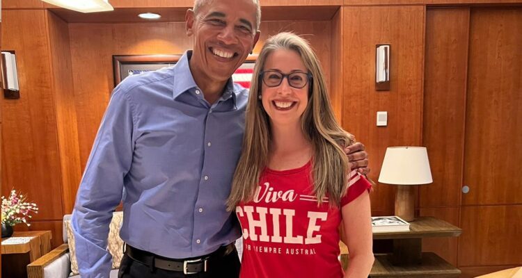 Barack Obama y Bernadette Meehan