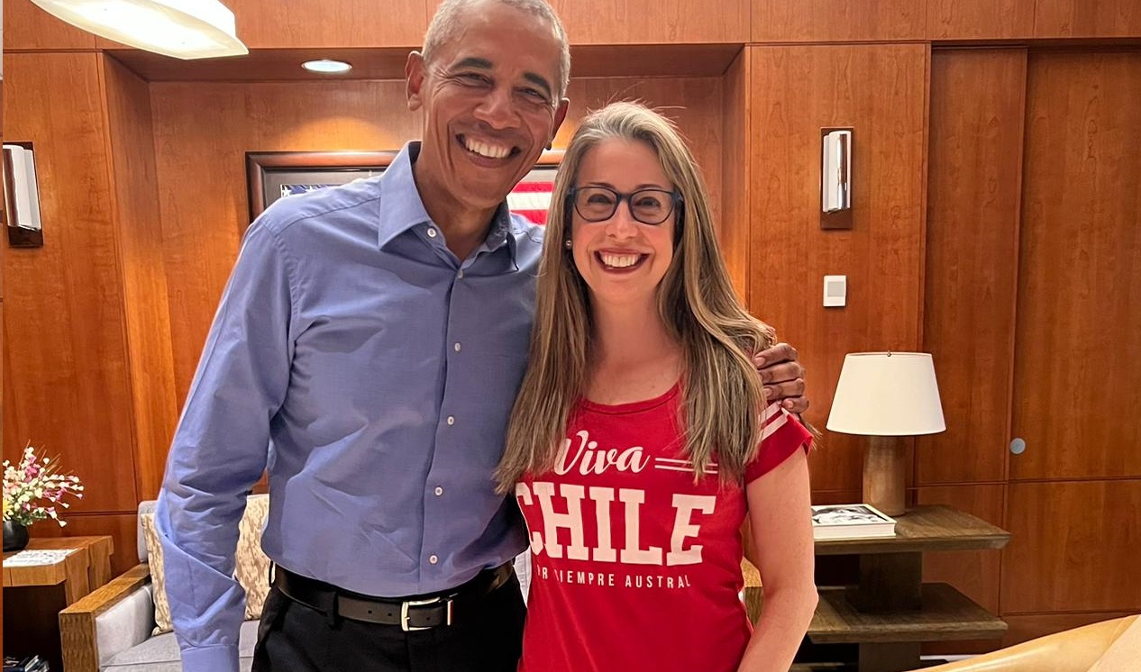 Barack Obama y Bernadette Meehan