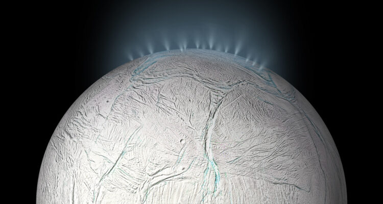 Una fotografía de Encelado, candidato para la vida, tomada por la sonda Cassini de la NASA.