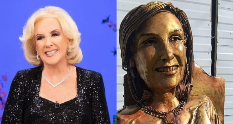 Escultura de Mirtha Legrand genera debate en Argentina
