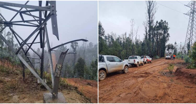 Atentado explosivo en torre de alta tensión en Valparaiso