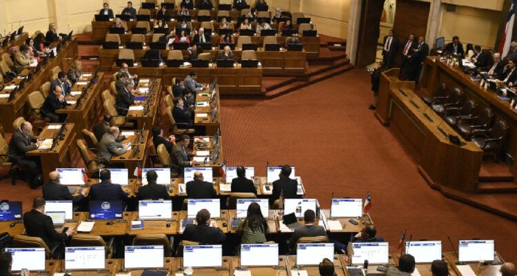 Vista superior del pleno de la Cámara de Diputadas y Diputados