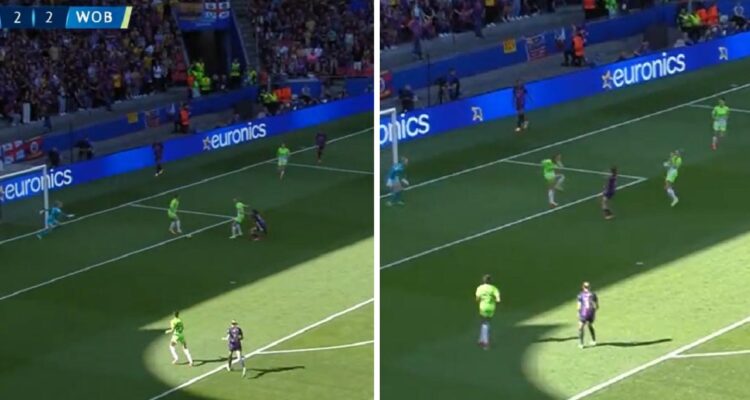 La Champions League Femenina se definió con un feo error de la defensa de Wolfsburgo.