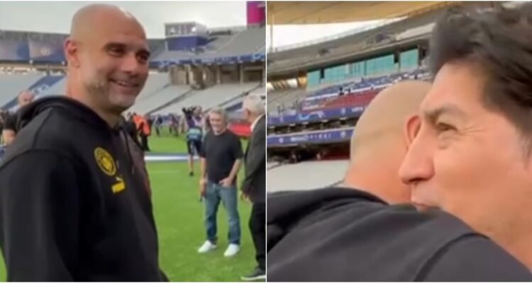 Pep Guardiola e Iván Zamorano