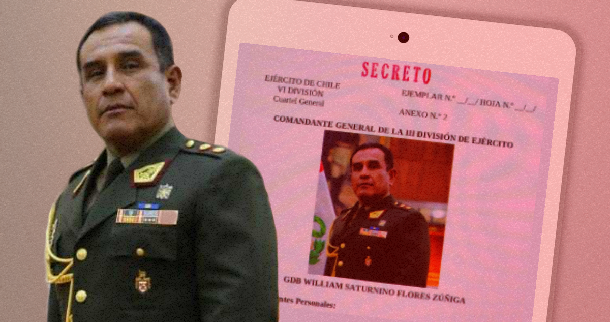 Imagen de boletín de inteligencia sobre general peruano, Wuilliam Flores.
