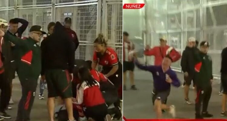 Fanáticos de River atacaron a la prensa por no respetar mal momento de la familia de hincha muerto en estadio