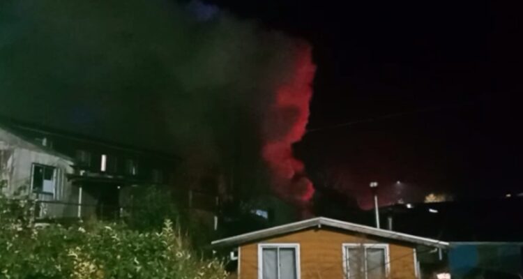 incendio en vivienda de Valdivia