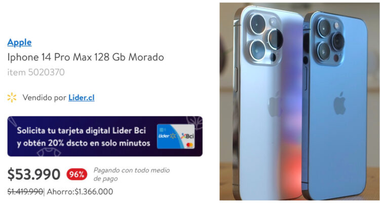 ¿Engaño o error?: Lider anuló ventas de iPhone a $53 mil en CyberDay y Sernac aclara caso particular