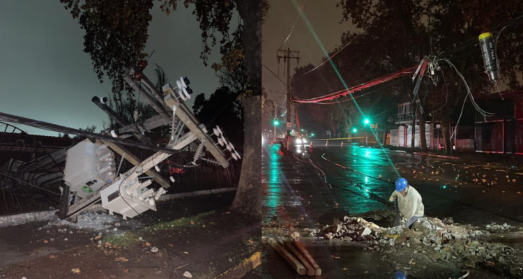 Lluvia que cae sobre la RM genera problemas y accidentes: choque obligó a cortar la Gran Avenida