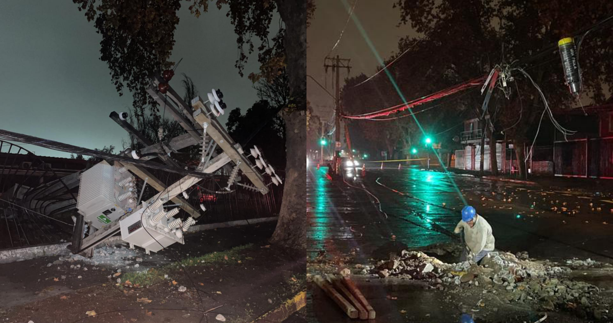 Lluvia que cae sobre la RM genera problemas y accidentes: choque obligó a cortar la Gran Avenida