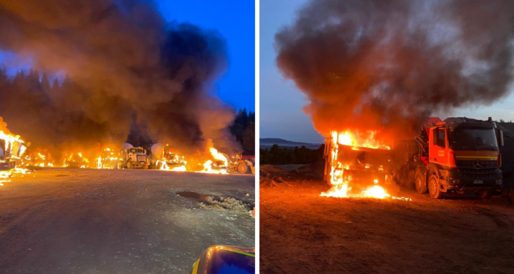 Los Ríos ataque camiones