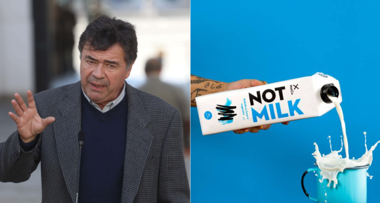 Ministro Valenzuela llama a NotCo a “hacer algo más creativo” en medio de disputa con rubro lechero.