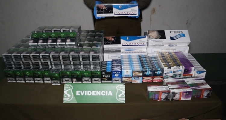 Mujer es detenida por contrabando de cigarrillos: avaluados en cerca de 9 millones de pesos