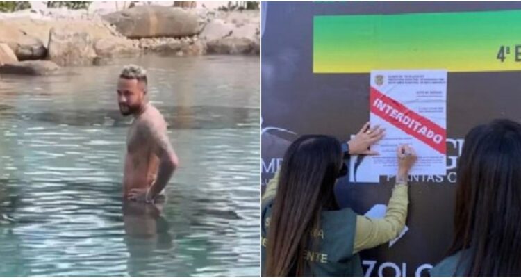 Multan a Neymar por laguna artificial