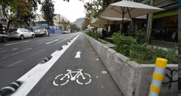Ciclovía en Providencia