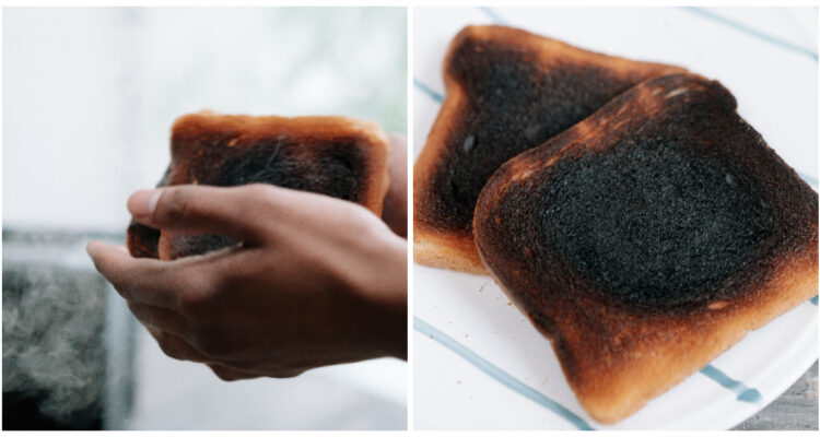 No deberías comer pan quemado