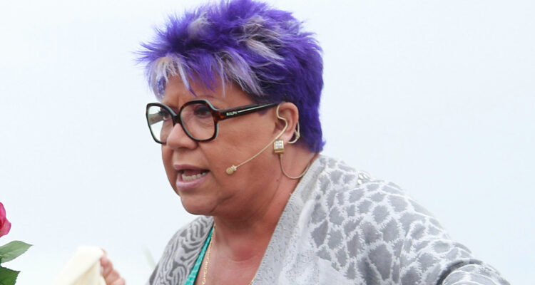 La cantante Patricia Maldonado en Mucho Gusto. La artista habló sobre el accidente que sufrió.