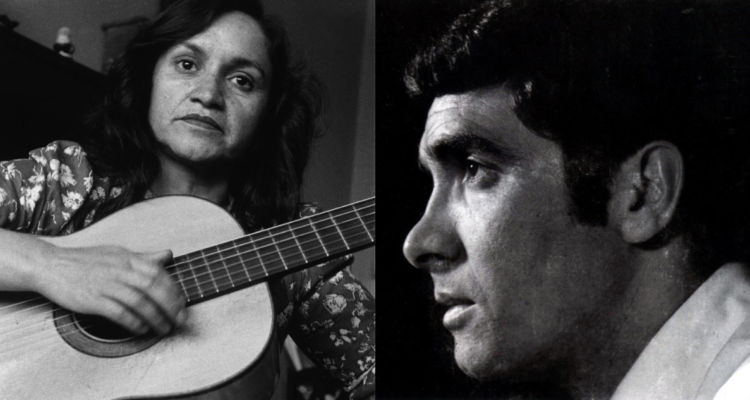 Pedro Messone y Violeta Parra