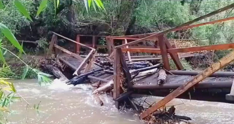 destruccion puente en parque nacional nonguen por sistema frontal
