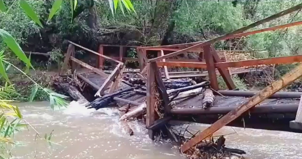 destruccion puente en parque nacional nonguen por sistema frontal