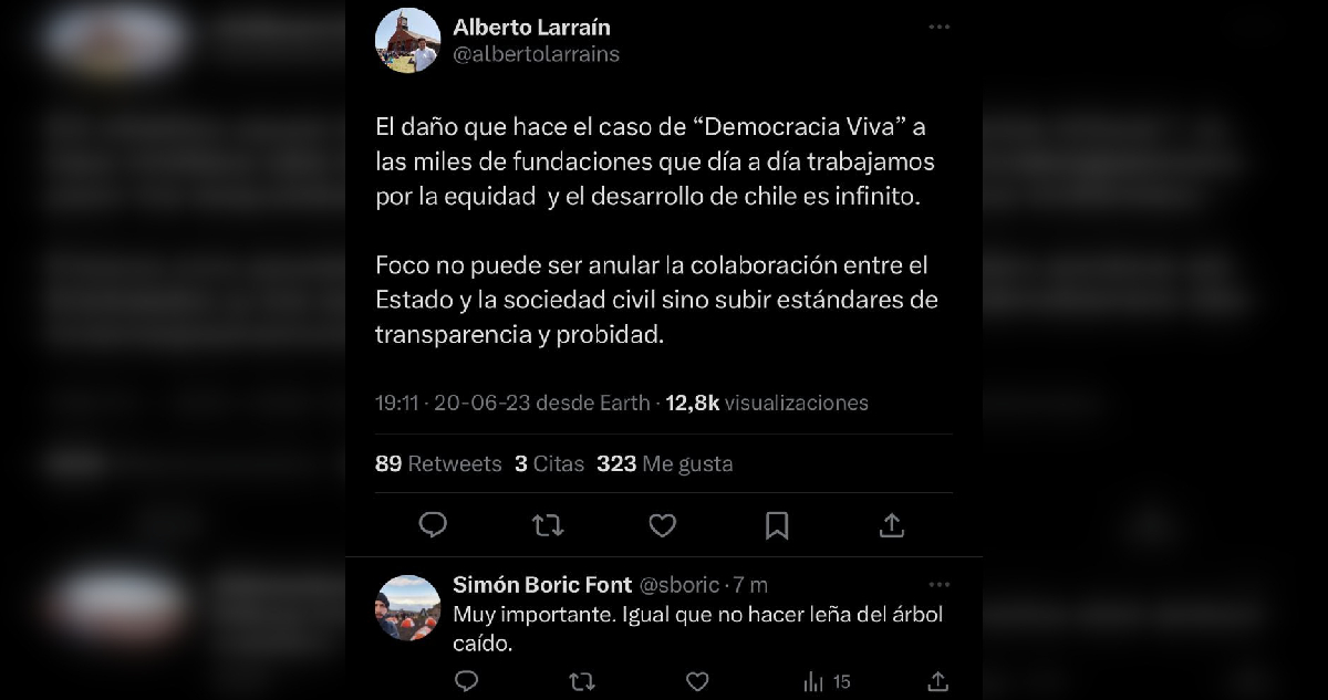 Captura de pantalla | Twitter Alberto Larraín.
