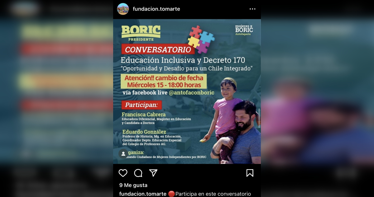 Captura de pantalla | Instagram Fundación Cultural TomArte.