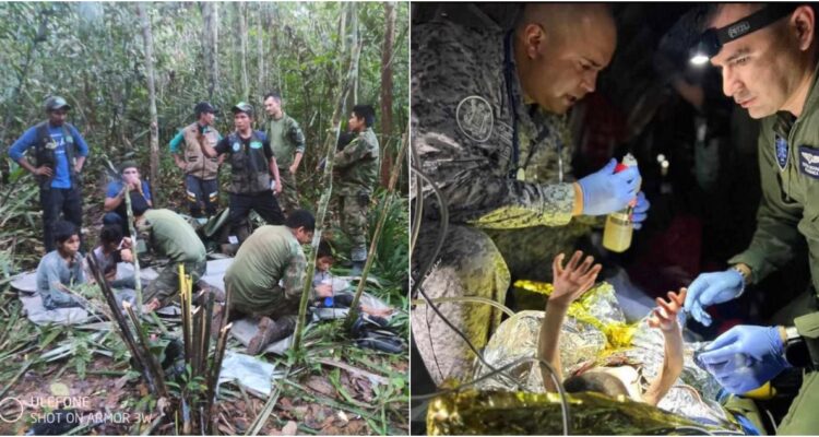 Rescate de hermanos en selva colombiana