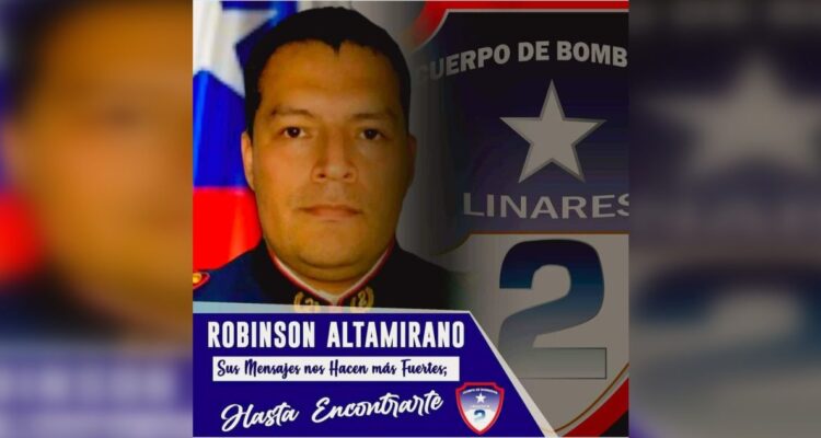 Quién es Robinson Altamirano, el bombero desaparecido hace una semana en Linares.