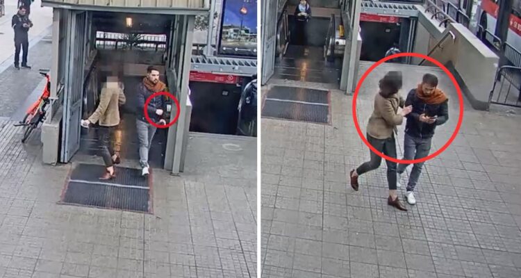 Mujer encara a ladrón que le robó en celular en Las Condes